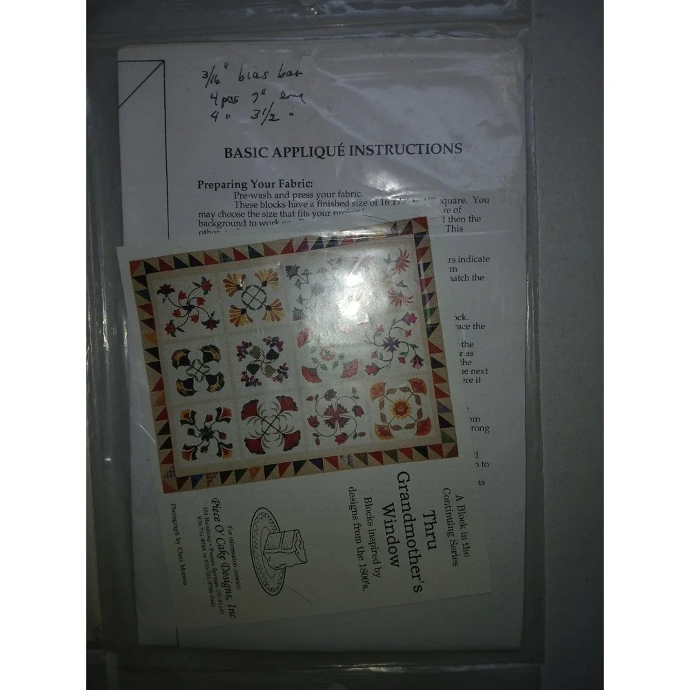 Lot Of 4 THRU GRANDMOTHER'S WINDOW Patterns from Piece O' Cake Designs‎
